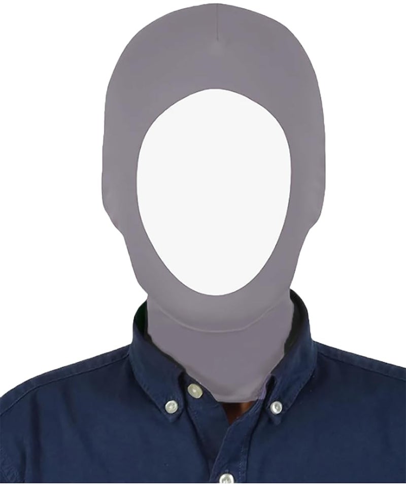 Gaoin Unisex Face open Zentai Hood Mask for Costume Parties (Grey) - Image 1
